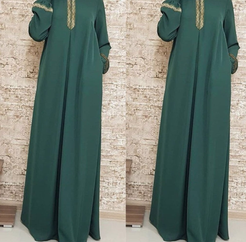 Nawal Abaya – Printed Plus Size Abaya Dress UK | World of Trendz