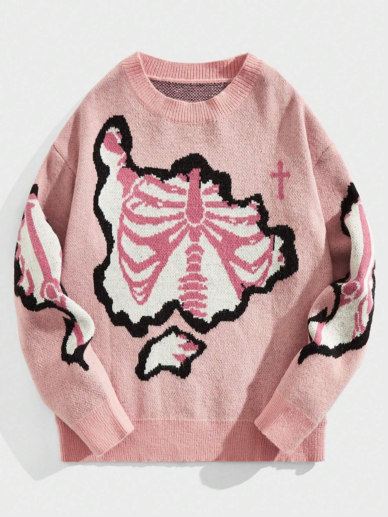 Round Neck Pullover Knitted Sweater