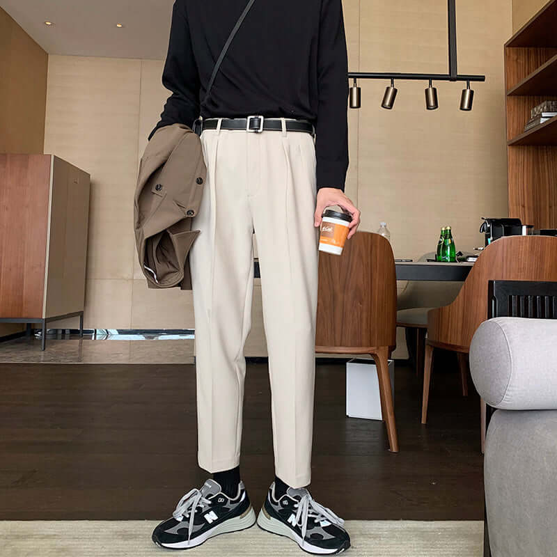 Men's Loose Feet Cropped Trousers