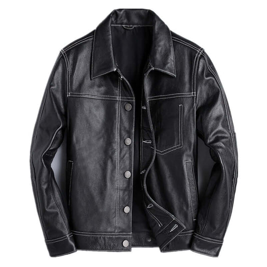 Men's Winter Leather Jacket | Classic Design