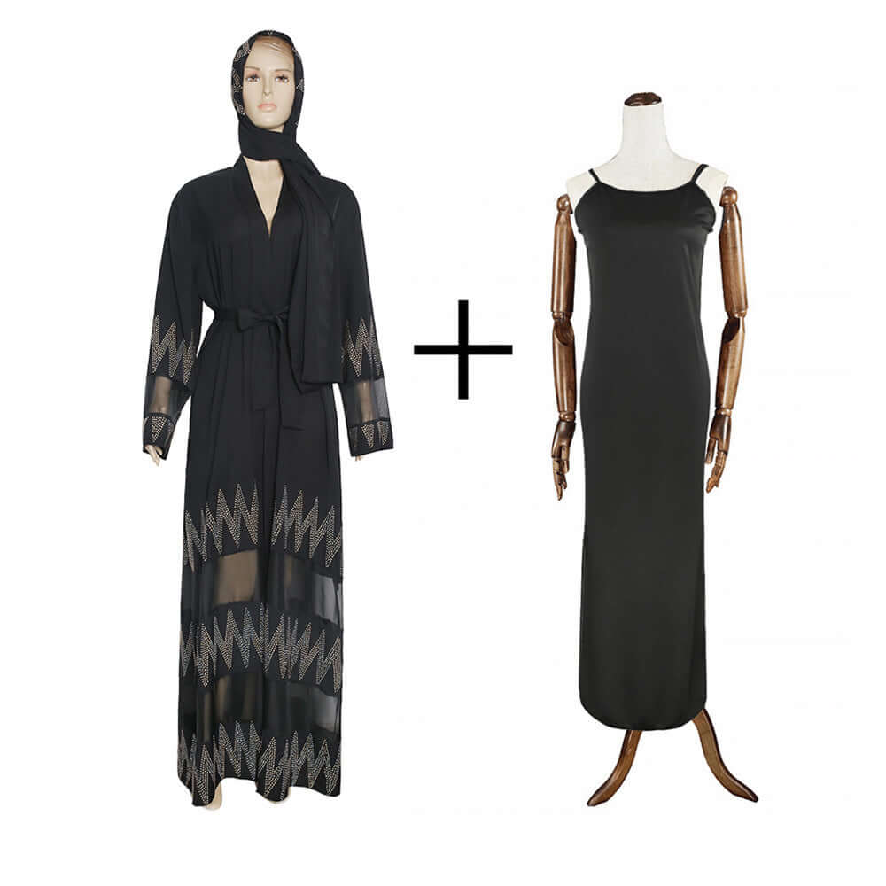 Jinaan Abaya - Wide Sleeve - Flowing Beauty