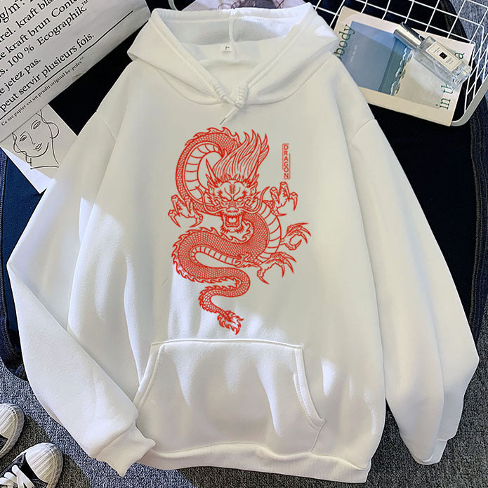 Red Dragon Print Personalized Hoodie
