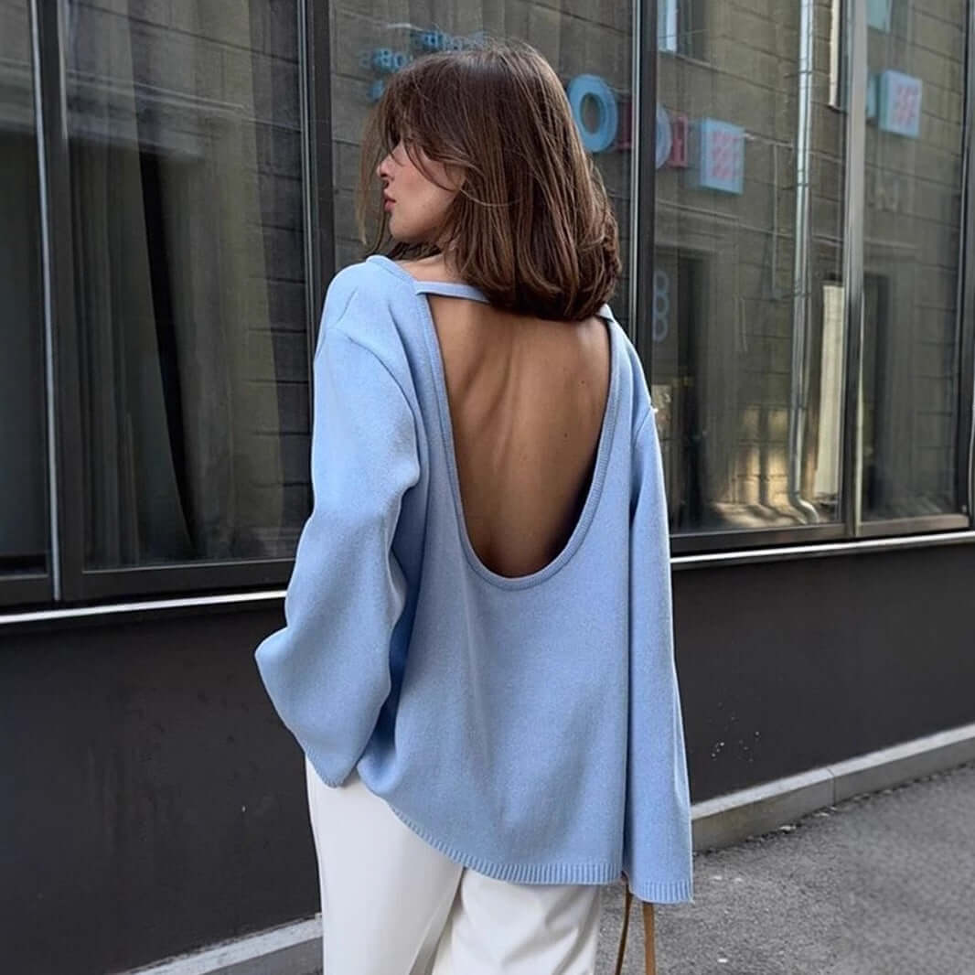 Women's Cotton Pullover | Simple Knit Top UK