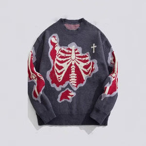 Round Neck Pullover Knitted Sweater