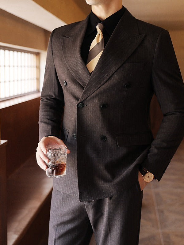 Autumn Double Breasted Warm Suit for Men