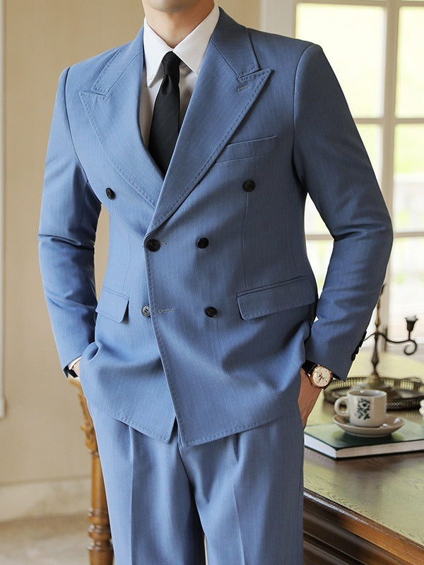 Autumn Double Breasted Warm Suit for Men