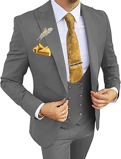 Men's Slim Fit Double-Breasted Suit