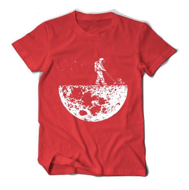 Moon Design T-Shirt - Red