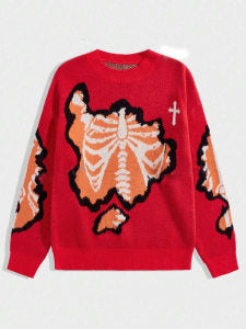 Round Neck Pullover Knitted Sweater