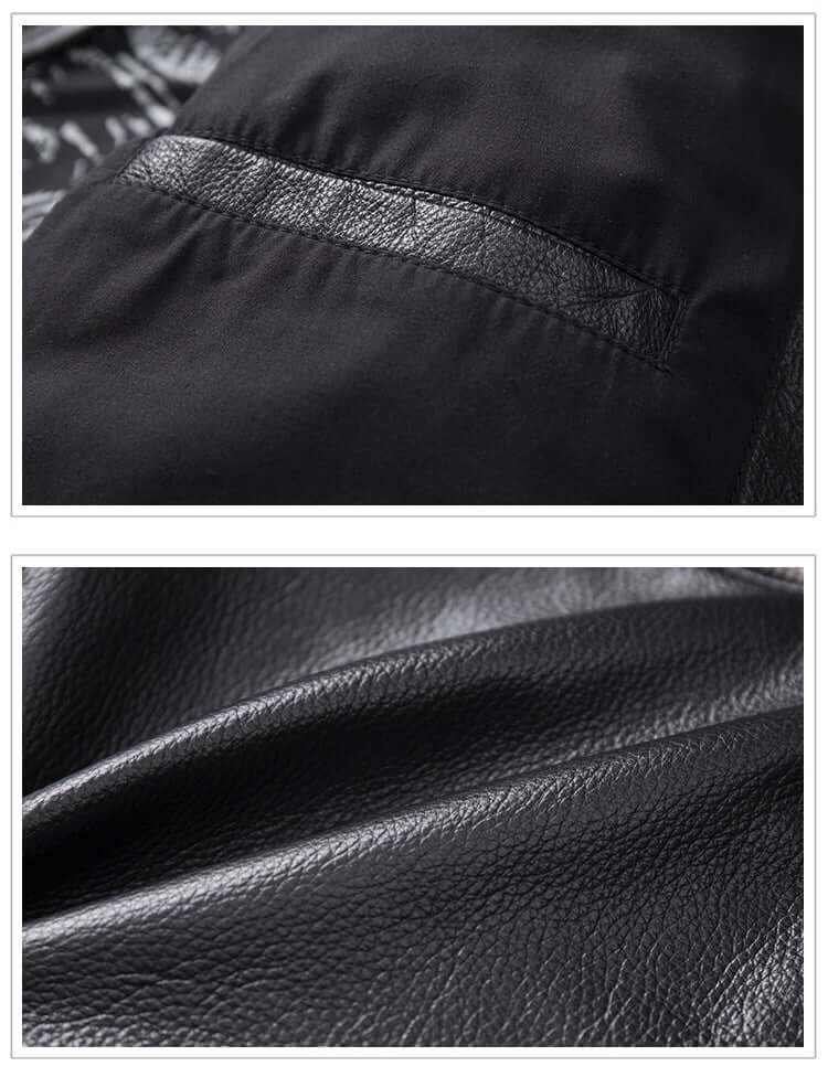 Mens Genuine Leather Skull Biker Jacket UK | Leather Jacket for Men