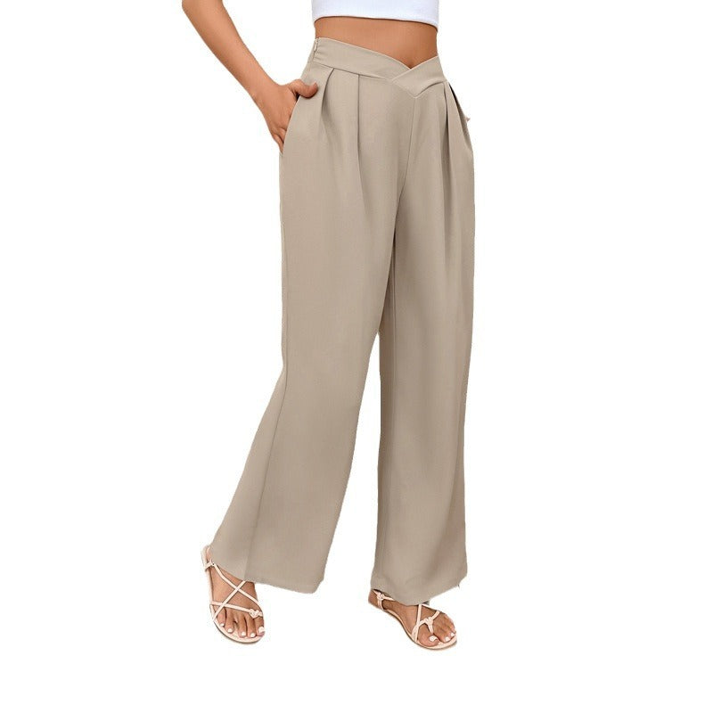 Leisure Trousers Cross Waist Commuter for women
