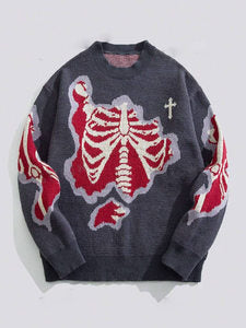 Round Neck Pullover Knitted Sweater