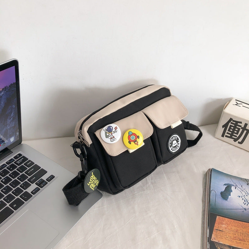 Messenger Bag Badge Crossbody Bag