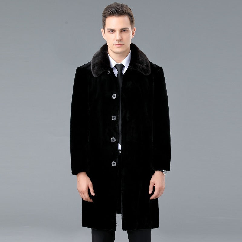 Men's Winter Lapel Mink Wool Coat