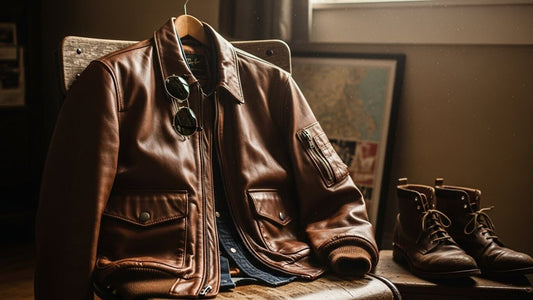 leather bomber jacket