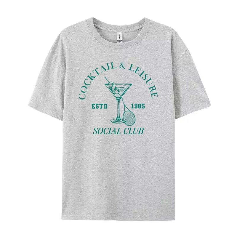 Cocktail Printed Cotton T-Shirt