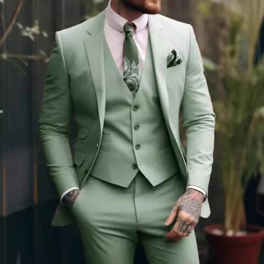 Plus Size Slim Fit Suit Three-piece Suit