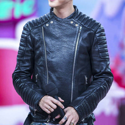 Men's Leather Jacket Sheep Bubble