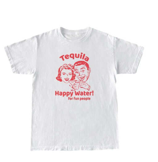 Tequila Retro Graphic T-Shirt UK | Youth Fashion T-Shirt White2