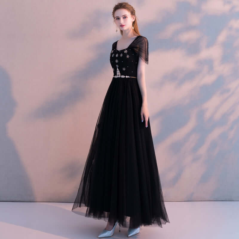 Summer Fairy Bridesmaid Dress for Women Black