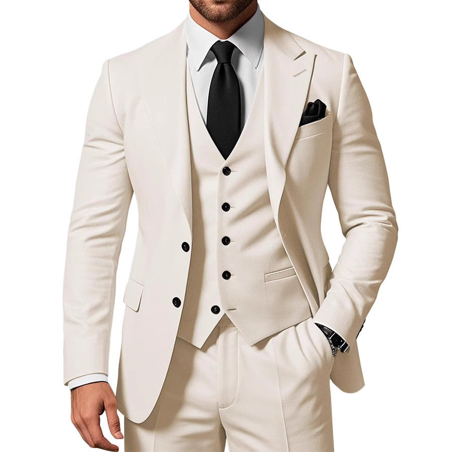 Mens Slim Fit Three Piece Acetate Suit UK