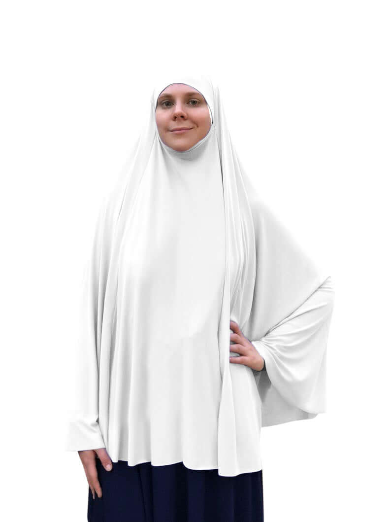 Sakina Prayer Abaya – Comfortable Worship Abaya White