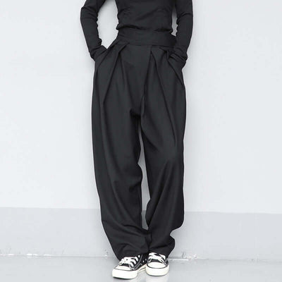 Draped Velcro trousers | Wide Leg Pants