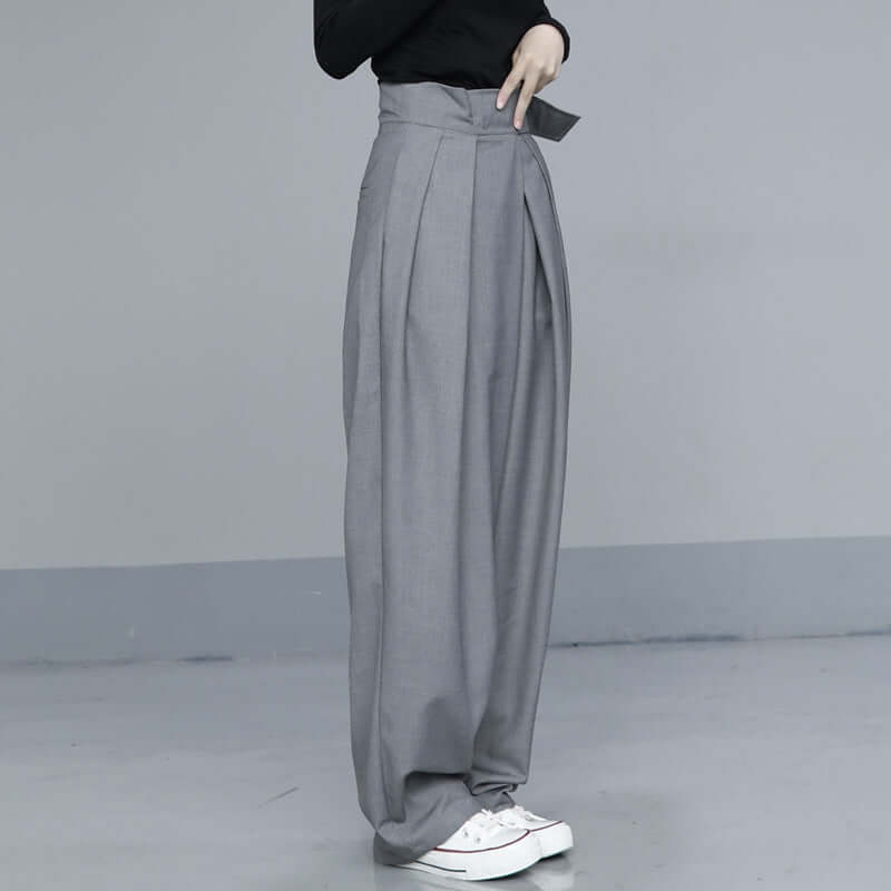 Draped Velcro trousers | Wide Leg Pants