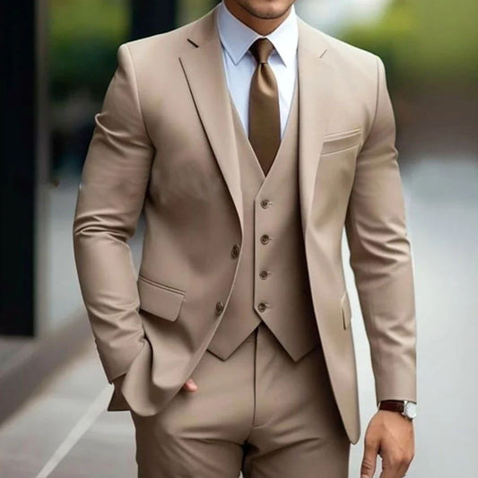 Business Casual Men's Three-piece Suit Formal