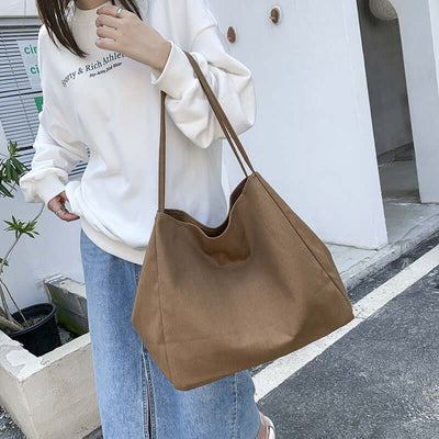 Urban Simple Large Canvas Tote Bag