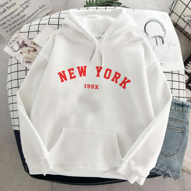 Women's And Men's Velvet Sweatshirt White B
