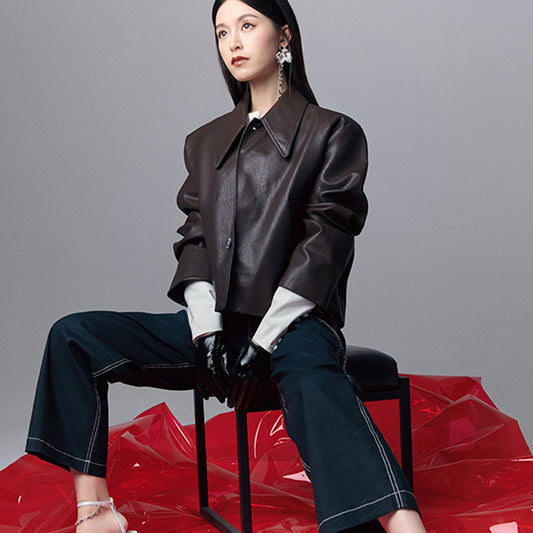 Fashionable Leather Jacket for Women