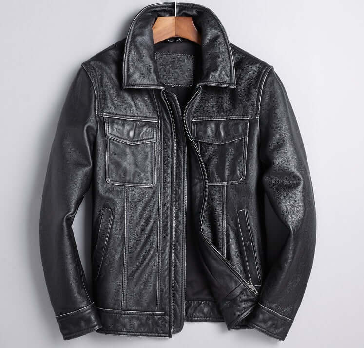 Men's Winter Leather Jacket | Classic Design