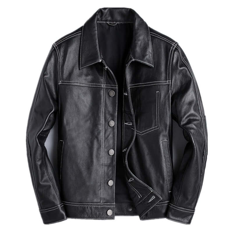 Men's Winter Leather Jacket | Classic Design