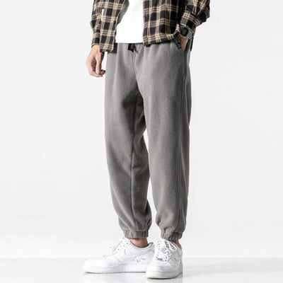 Plus Fleece Casual Trousers | Style & Comfort Grey