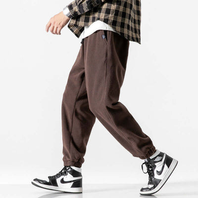 Plus Fleece Casual Trousers | Style & Comfort Coffee