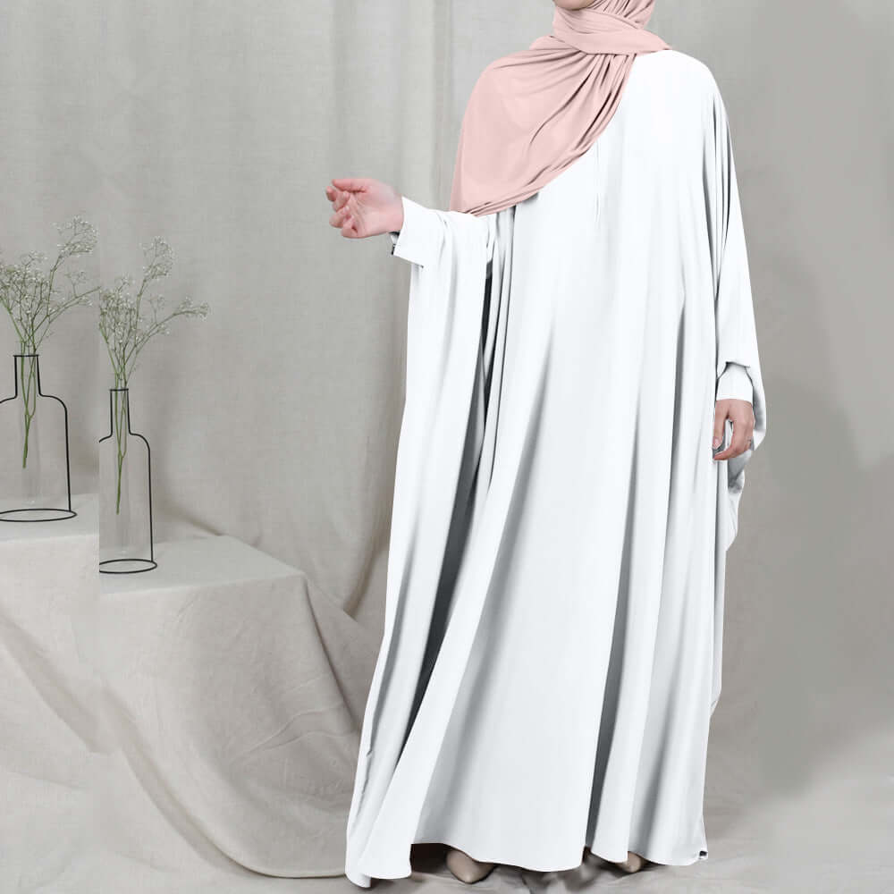 Amira Abaya | Flowing Elegance White One size