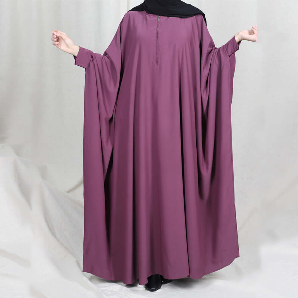 Amira Abaya | Flowing Elegance Purple One size