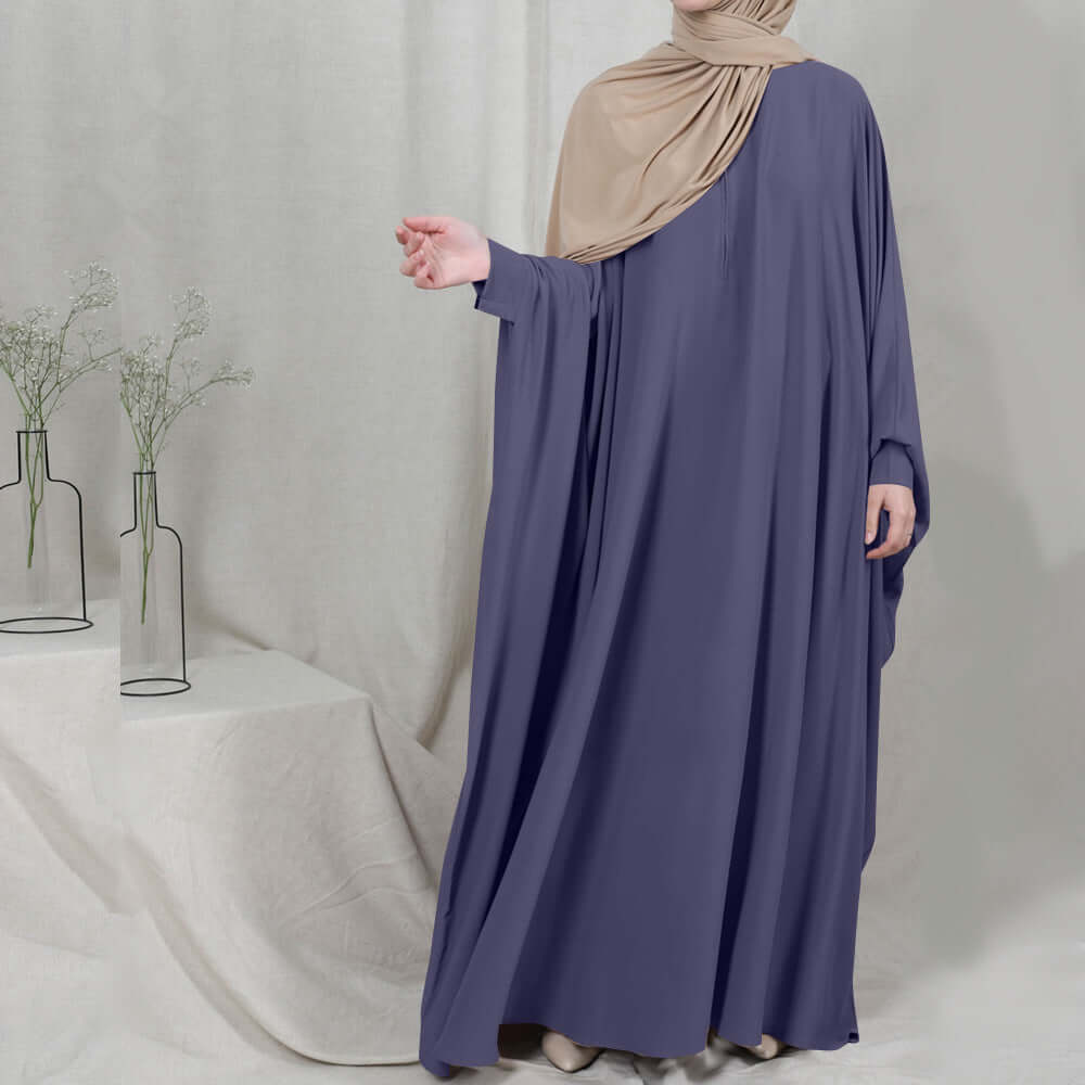 Amira Abaya | Flowing Elegance Fog blue One size