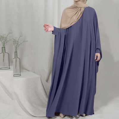 Amira Abaya | Flowing Elegance Fog blue One size
