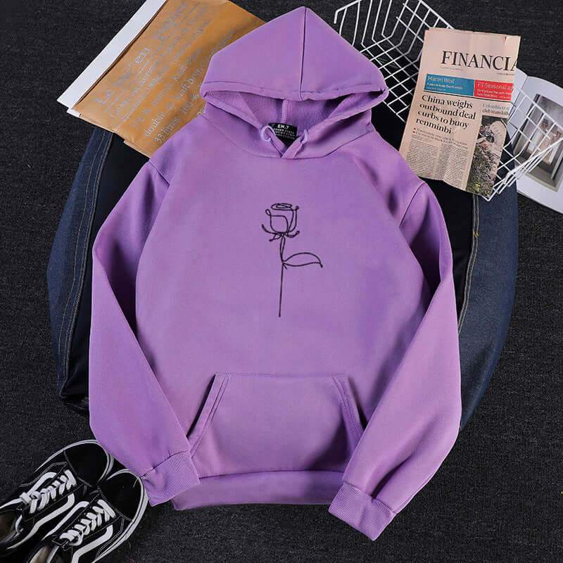 Rock Style Graffiti Hoodie | Unisex Purple