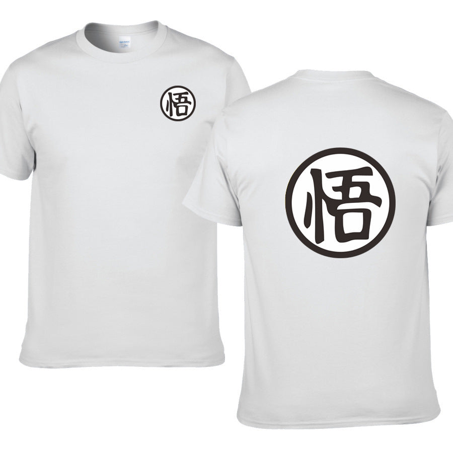 Unisex Anime Three-Quarter Sleeve T-Shirt UK White