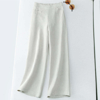 Casual Cotton Linen Wide Leg Pants