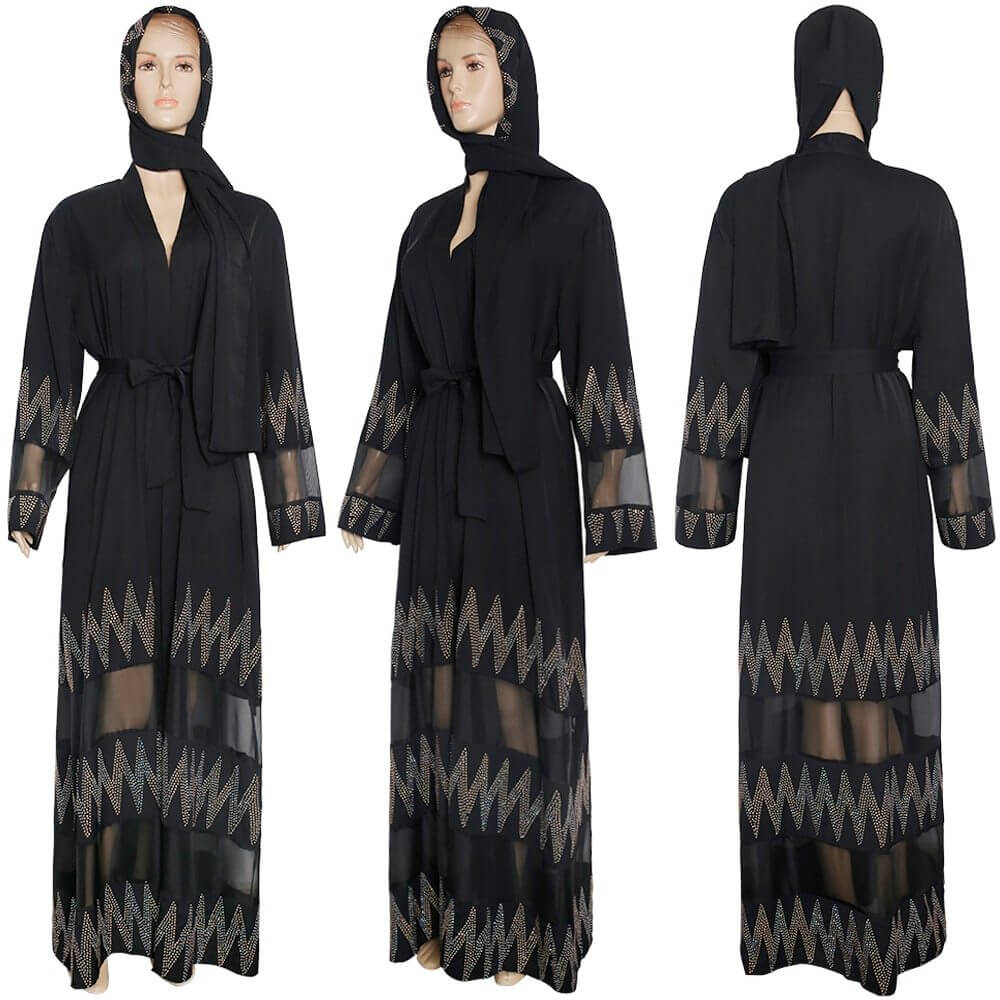 Jinaan Abaya - Wide Sleeve - Flowing Beauty