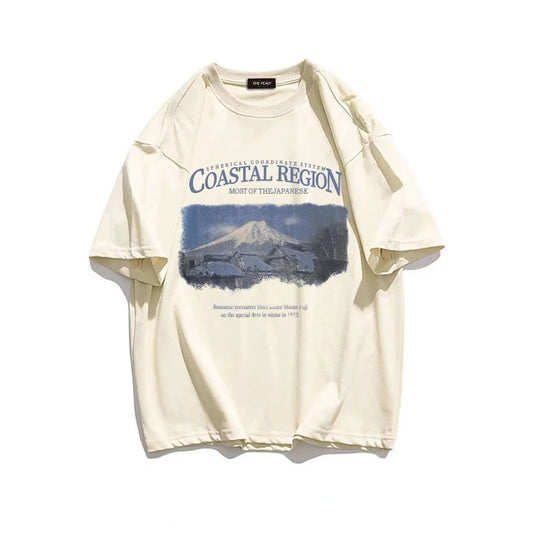 Snow Mountain Graphic Mens Cotton T-shirts