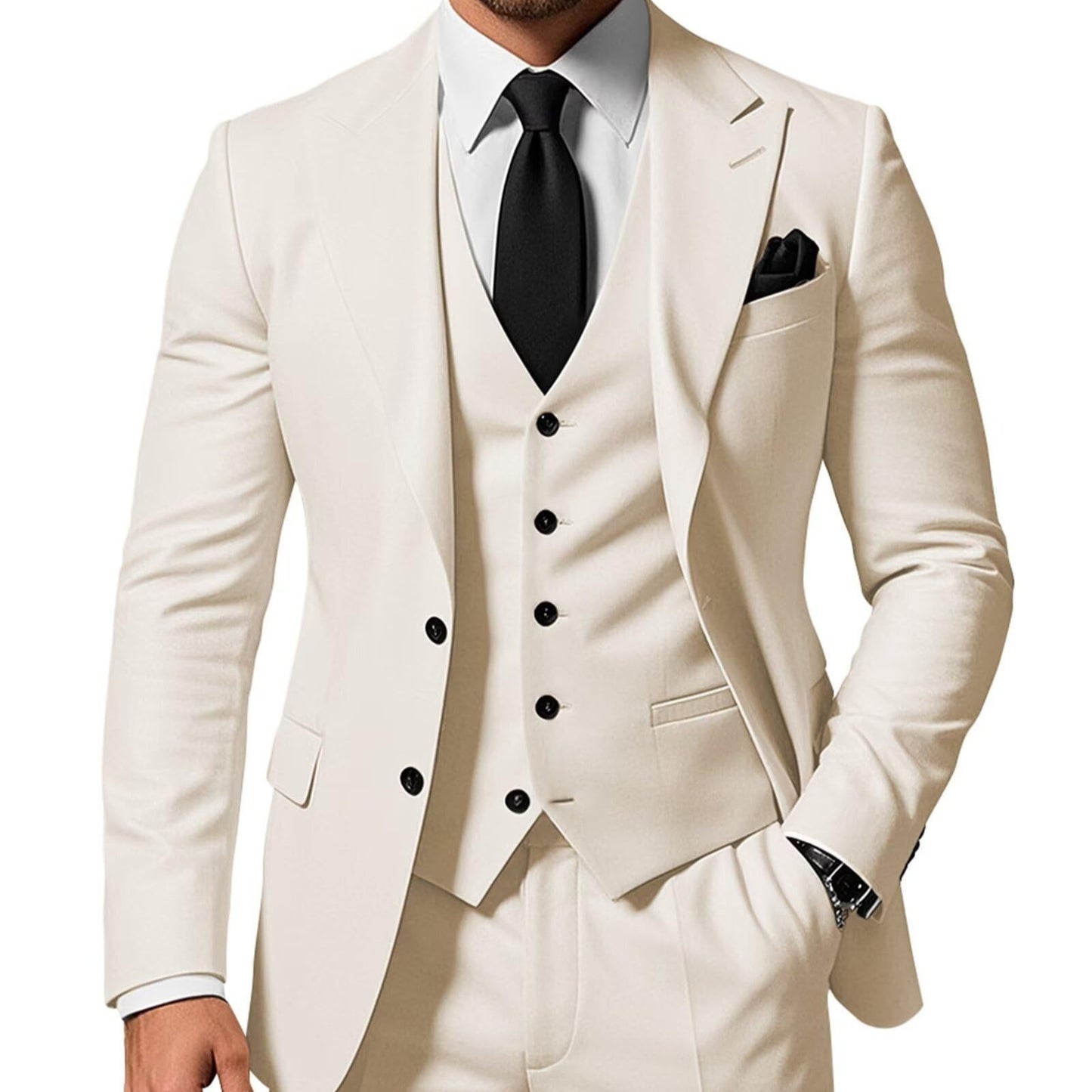 Men's Slim Fit Three Piece Business Suit