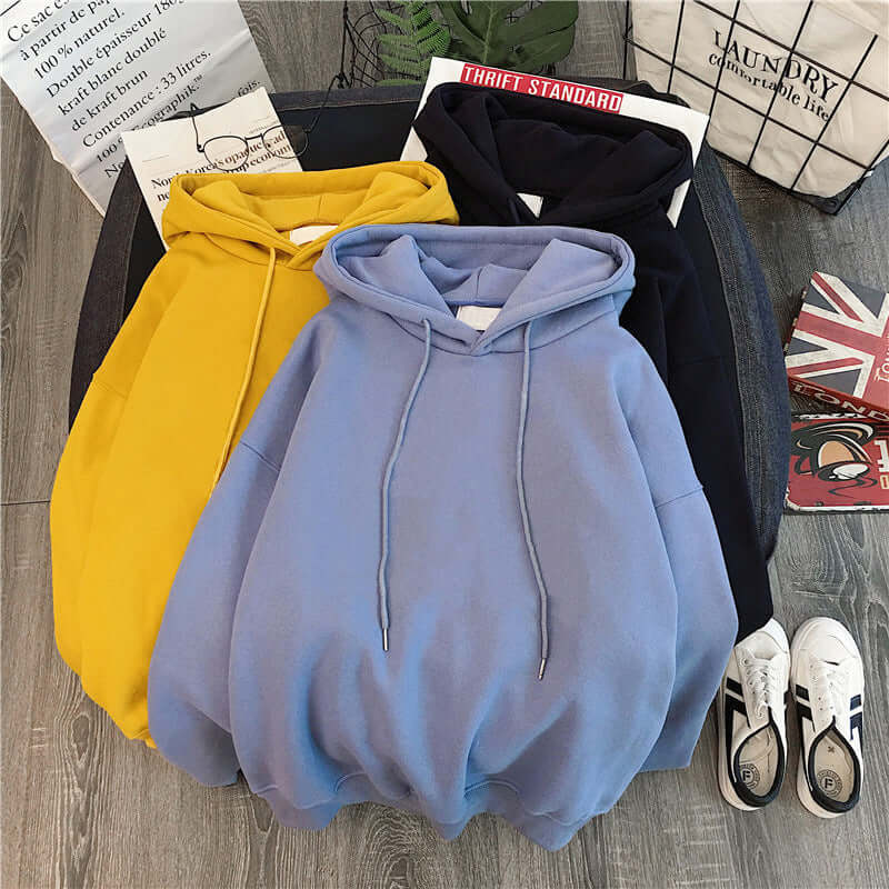 Women And Men's Solid Color Hoodie