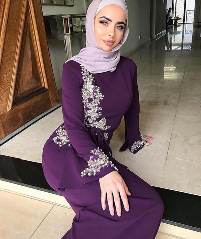 Amara Dubai Abaya – Timeless Arabic Style Abaya Purple