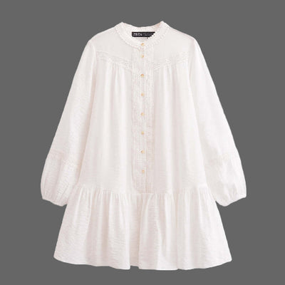 A Line Self Embroidered Casual Shirt