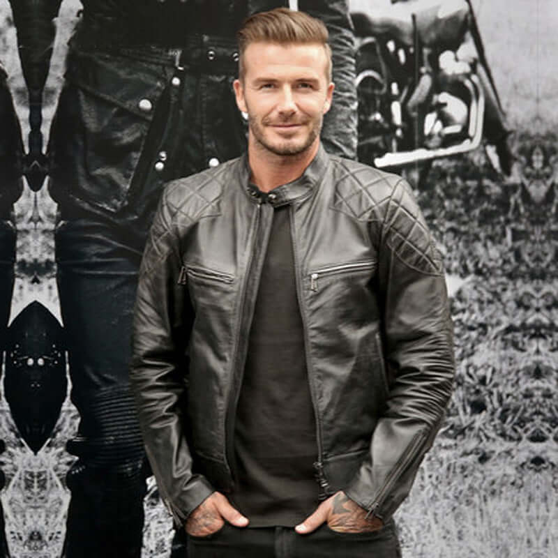 Men's Stand Collar Leather Jacket